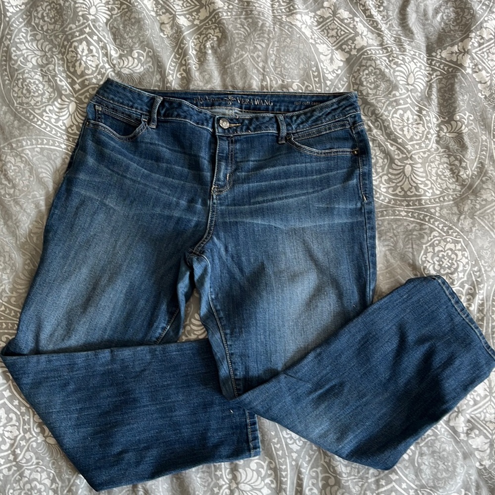 16P Simply Vera Rolled Cuff Capri Jean Pants